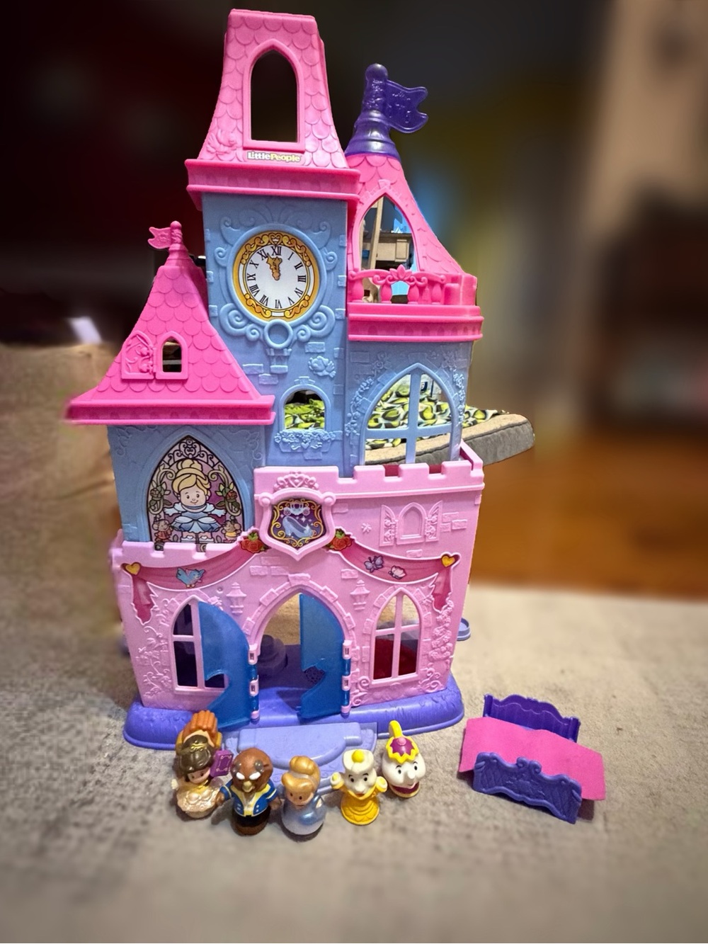 Fisher Price Little People Disney Princess Songs Palace Castle 5 Figures